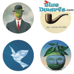 4 Posavasos con famosas pinturas de René Magritte – Colección René Magritte – Parastone – 10 cm