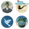 4 Coasters featuring famous René Magritte Paintings – René Magritte Collection - Parastone – 10 cm