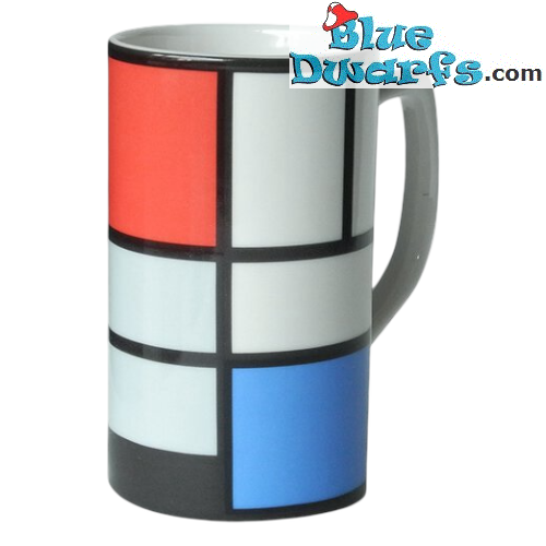 Espressobecher – Komposition mit großer roter Fläche – Piet Mondrian – Parastone – 11 cm