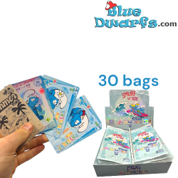 Boosterpack Carte da collezione dei Puffi – Kayou – 30x4 carte cinesi per confezione – 8,5 × 6,5 cm