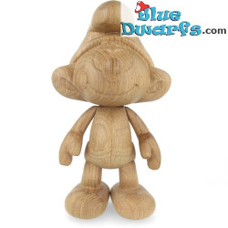 Handgefertigte Schlumpf-Statue - Europäische FSC Weißeiche - Boyhood - 24 cm