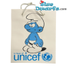 Weiße Papiertüte – UNICEF in Zusammenarbeit mit 50 Jahre Schlümpfe – 20 × 24 cm