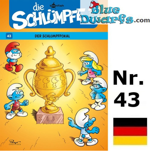Libro de los Pitufos N.º 43 - Los Pitufos y Der Schlumpfpokal - Edición en alemán - Tapa dura - 48 páginas