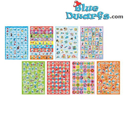 I Puffi – Set di adesivi glitter in libretto – 8 fogli di adesivi