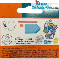 Los Pitufos – Diamond Paint – Llavero de Pitufina – 9 cm