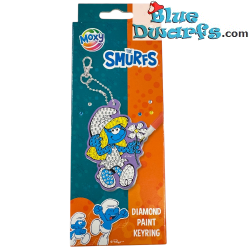 Los Pitufos – Diamond Paint – Llavero de Pitufina – 9 cm