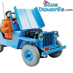 Blue Willys CJ2A - Obiettivo Luna - Auto di Tintin - Scala 1/8