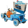 Blue Willys CJ2A - Obiettivo Luna - Auto di Tintin - Scala 1/8