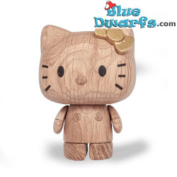 Estatua artesanal Hello Kitty 50.º Aniversario – Roble Blanco Europeo FSC – BOYHOOD – 13 cm