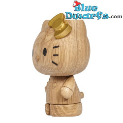 Handgefertigte Hello Kitty 50-jähriges Jubiläum-Statue – Europäische FSC-Weißeiche – BOYHOOD – 13 cm