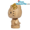Hand Crafted Hello Kitty 50Tth Anniversary Statue - European FSC White Oak - Boyhood - 13 cm