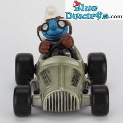 40256: Race Car Smurf silver (Supersmurf/ MIB)