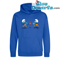 Schlümpfe beim Rugbyspielen – Pullover Die Schlümpfe – Blau – Hingly