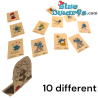 10x smurfen kaartjes - 'cut out'  Willekeurig geselecteerd - 1995 - 5 cm