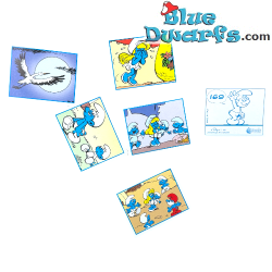 5x smurf sticker - Merlin Collections - 1995