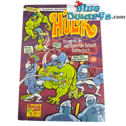 Huluk – Cartolina – Settimana d’azione contro il razzismo – Puffi Hulk – 15 x 10,5 – 1998