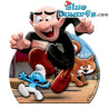 Gargamel et Azraël poursuivant un Schtroumpf  – Aimant en résine – Power Gift - 9cm