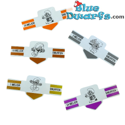 5 vintage Smurf cigar bands – Randomly selected – Melior – 6 cm.