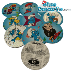 50 flippos de Pitufos – Set completo de 4 cm – 1996 Avimage