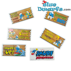 5 vintage Smurfs “Smurf Supercards” – Randomly selected – 1982