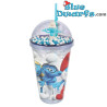 Schlumpfine, Papa Schlumpf & Schlaubi Schlumpf – Schlümpf Shake-Becher mit Schlumpf oben – Power Gift - 400 ML
