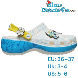 Smurfette – Women’s Platform Clog Classic Clogs – Light Blue – Crocs – Size 36–37