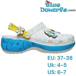 Smurfin – Dames Platformklomp Classic Clogs – Lichtblauw – Crocs – Maat 37–38