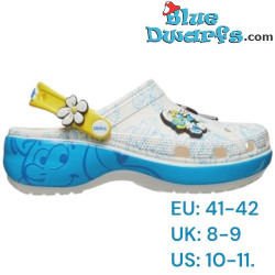 Schtroumpfette – Sabot plateforme femme Classic Clogs – Bleu clair – Crocs – Pointure 41-42