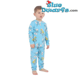 Schtroumpfette et Schtroumpf – Pyjama de nuit en velours pour enfant Les Schtroumpfs – Bleu – Cozee