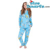 Schlumpfine und Schlumpf – amt-Schlafpyjama der Schlümpfe – Blau – Cozee