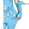 Pitufina y Pitufo – Pijama de terciopelo para dormir de Los Pitufos – Azul – Cozee