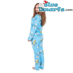 Schlumpfine und Schlumpf – amt-Schlafpyjama der Schlümpfe – Blau – Cozee