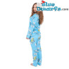 Schtroumpfette et Schtroumpf – Pyjama de nuit en velours Les Schtroumpfs – Bleu – Cozee