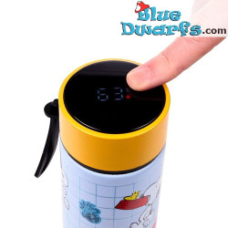 Botella con termómetro digital para bebidas frías y calientes Snoopy & Woodstock – Merchandising de Snoopy – Peanuts – 450 ML