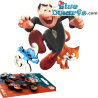 Gargamel en Azraël die een Smurf achtervolgen – Harsmagneet – Power Gift - 9cm