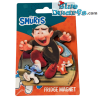 Gargamel und Azrael verfolgen einen Schlumpf – Harzmagnet – Power Gift - 9cm