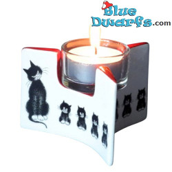 Dubout Triangular Candle Holder – Cats in a line - Dubout Cat - Parastone - 6 cm