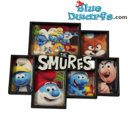 The Smurfs in Square Frames - Resin Magnet - Power Gift - 9,5x7,5cm