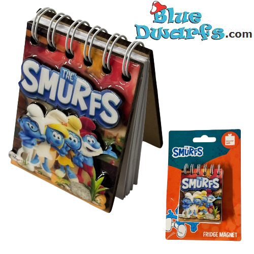 De Smurfen notitieboek – Harsmagneet – Power Gift - 5,5x8cm