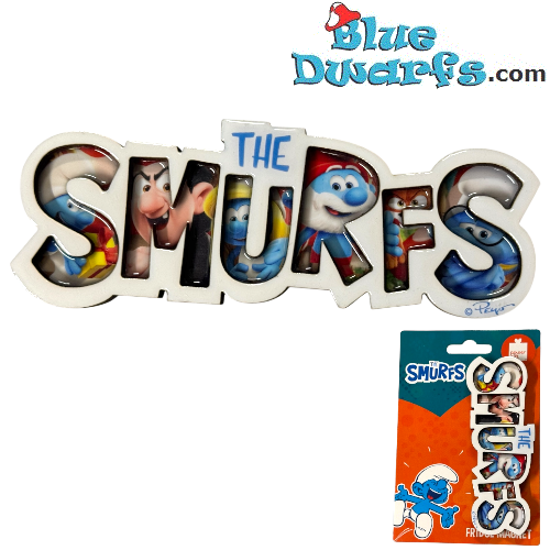 De Smurfen - Smurfenlogo – Harsmagneet – Power Gift -12x4cm
