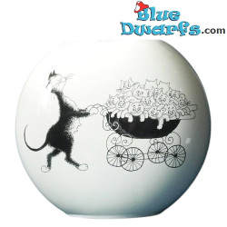 Oval Vase Dubout – Cat with the Baby Carriage - Dubout Cat - Parastone - 15 cm