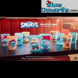 10 bicchieri dei Puffi – Selezione casuale – Burger King – Plastica rigida