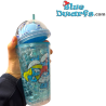 Schlumpfine, Papa Schlumpf & Schlaubi Schlumpf – Schlumpf Glitzer-Shake-Becher mit Schlumpf oben – Power Gift - 400 ML