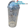 Pitufina, Papá Pitufo y Pitufo Filósofo – Vaso shaker de Los Pitufos con Pitufo en la tapa – Power Gift