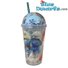 Smurfette, Papa Smurf & Brainy Smurf - Smurfs Shakes Cup with Smurf on Top - Power Gift - 400 ML
