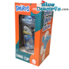Smurfette, Papa Smurf & Brainy Smurf - Smurfs Shakes Cup with Smurf on Top - Power Gift - 400 ML