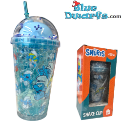 Smurfette and Smurfs - Smurf Glitter Shaker Cups Smurf on Top - Power Gift  - 400 ML