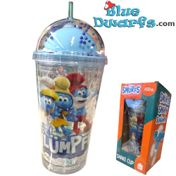 Smurfin, Grote Smurf en Smurfstorm Smurfin – Smurfen shakebeker met Smurf bovenop – Power Gift - 400 ML