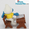 40258: Talking at School desk Smurf