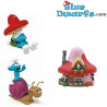PRE-ORDER: Lazy Smurf, Smurfette’s House and Smurf with Snail Money Boxes – Plastoy Set – 2026